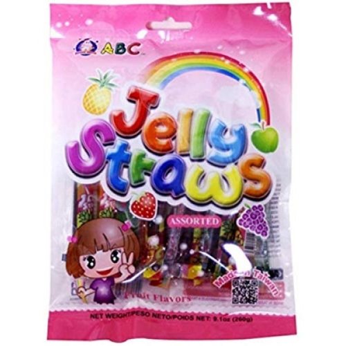 ABC Assorted Fruit Jelly Filled Strip Straws