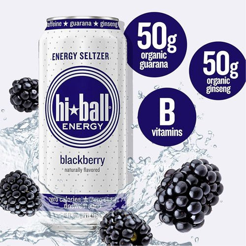 Hiball Energy Seltzer Blackberry 16oz