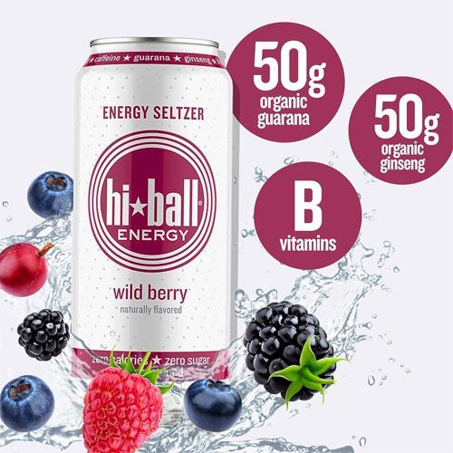 Hiball Energy Seltzer Wild Berry 16oz