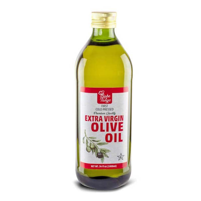 Bake & Tango 33fl oz Extra Virgin Olive Oil – 100% Pure, Cold-Pressed, Premium Quality for Cooking, Baking, and Salad Dressingsre