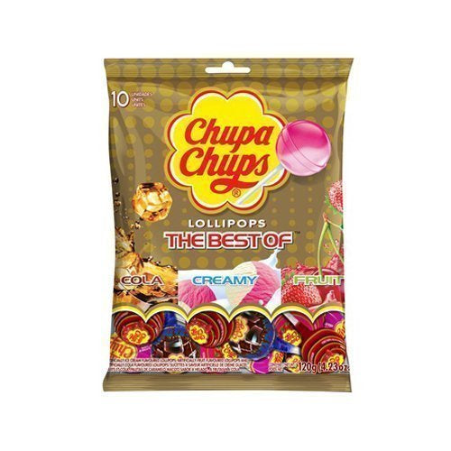 Chupa Chups The Best of Cola, Creamy, Fruit 10ct