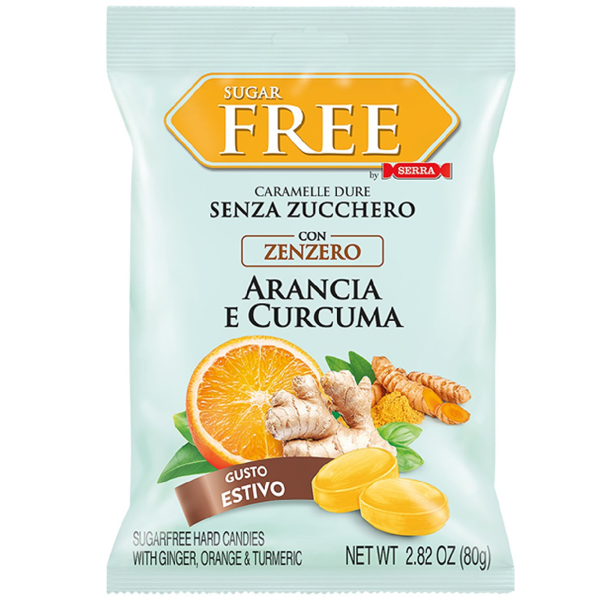 Sugar Free Orange,Ginger & Turmeric Candy 2.82oz