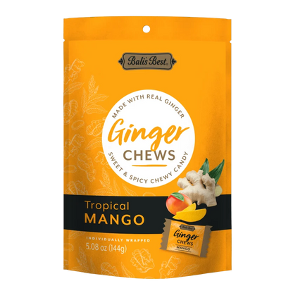 BALI’S BEST GINGER CHEWS – MANGO 5.08 OZ