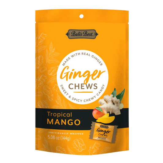 BALI’S BEST GINGER CHEWS – MANGO 5.08 OZ