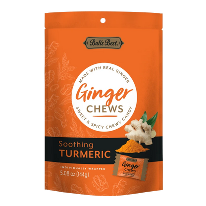 BALI’S BEST GINGER CHEWS – TURMERIC 5.08 OZ