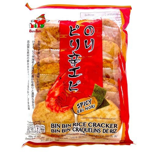 BinBin Rice Cracker Spicy Ebi Nori Flavor