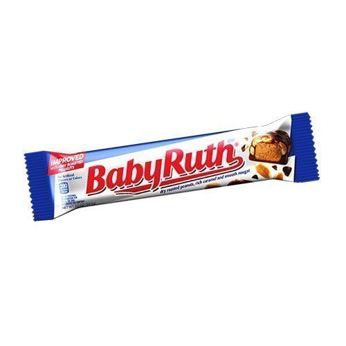 BabyRuth Bar dry roasted peanut, rich caramel and smooth nougat