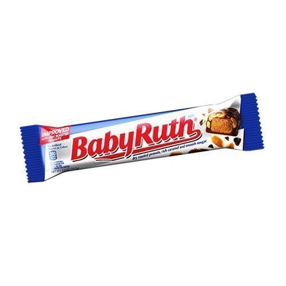 BabyRuth Bar dry roasted peanut, rich caramel and smooth nougat