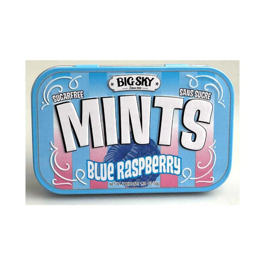 Big Sky Blue Raspberry Sugar Free Mint, Tin