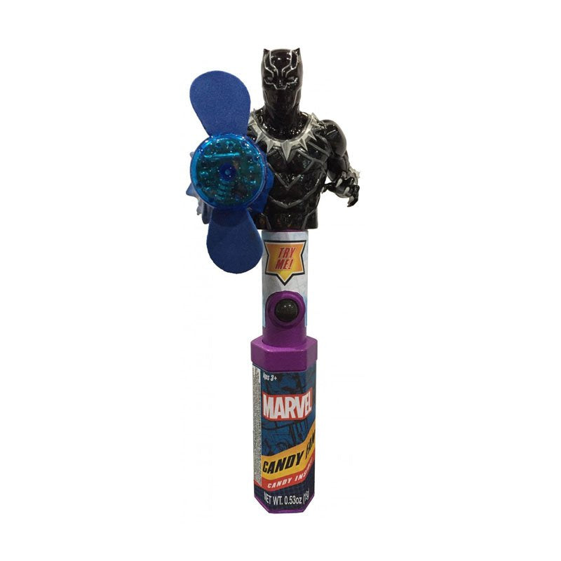 Candyrific Marvel Avengers Black Panther Fan Candy – Marvel Superhero Spinning Fan Toy with Candy