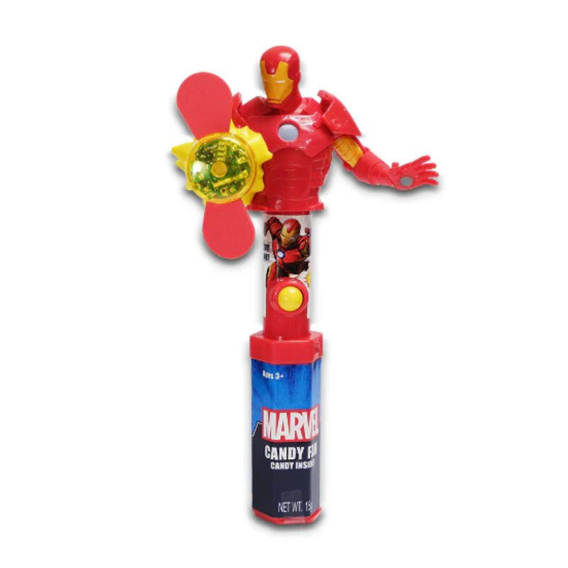 Candyrific Marvel Avengers Iron Man Fan Candy – Spinning Superhero Toy Fan with Candy Inside
