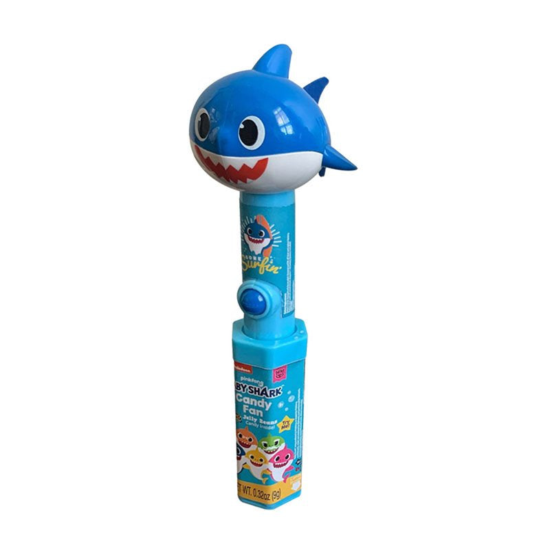Nickelodeon Baby Shark Candy Fan (Blue) – Spinning Baby Shark Toy Fan with Sweet Candy Inside