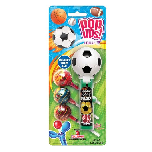 Sports Ball Pop Ups Lollipop Blister 1.26oz