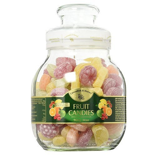 Cavendish & Harvey Fruit Candy Jar 34oz