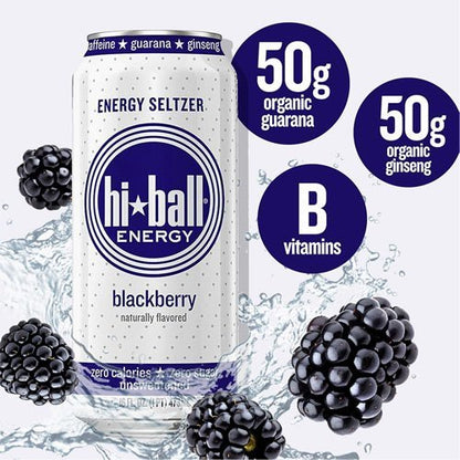 Hiball Energy Seltzer Blackberry 16oz