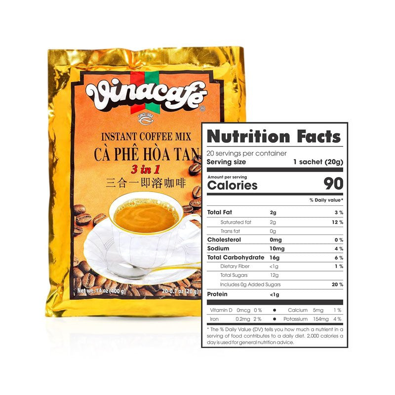 Vinacafe 3 in 1 Instant Coffee 20x0.7oz
