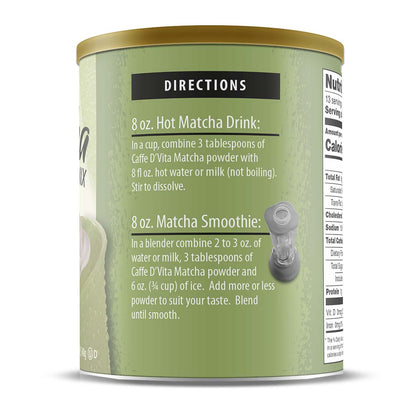 Caffe D'Vita Matcha Green Tea Smoothie Mix, 19-Ounce Cans