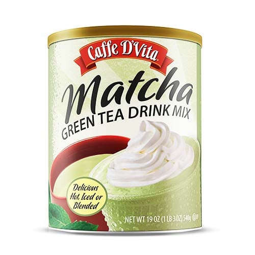 Caffe D'Vita Matcha Green Tea Smoothie Mix, 19-Ounce Cans