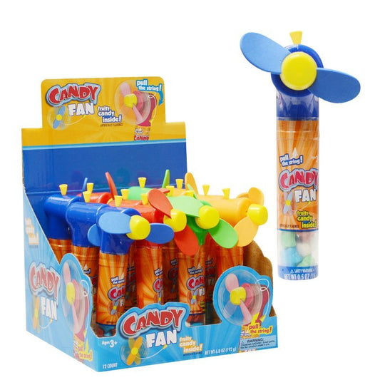 Candy Fan Toy Candy – Pull String Spinning Candy Fan with Fruity Candy Inside