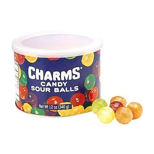 Charms Candy Sour Ball Canister 12oz