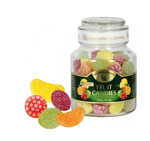 Cavendish & Harvey Fruit Candy Jar 11oz