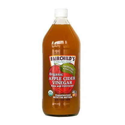 Fairchild's Organic Raw Unfiltered Apple Cider Vinegar with Mother, Non-GMO, 32 fl oz
