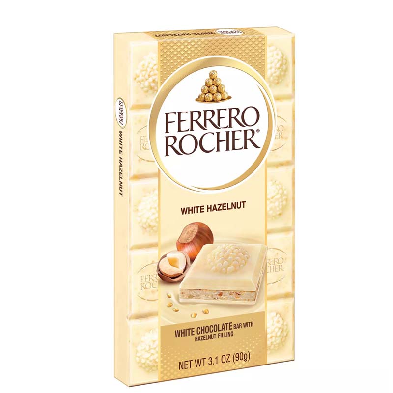 Ferrero Rocher white hazelnut chocolate bar