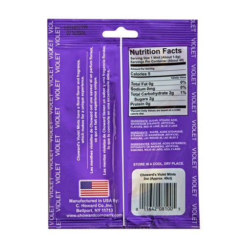 Choward's Violet Mints Peg Bag