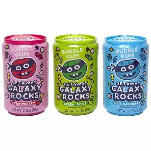 Kidsmania Getaway Galaxy Rocks Bubble Gum bundle 3 flavors