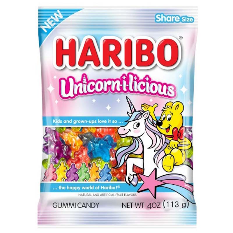 Haribo Unicorn-i-licious Gummi Candy 4 Oz.