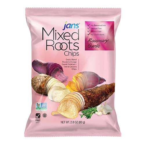 Jans Mixed Roots Chips, Rosemary Garlic, 2.8 oz