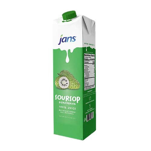 Jans exotic Soursop 100% Juice 1Lt, 33.8oz