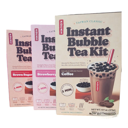 Pocas Instant boba kit brown sugar, strawberry, coffee set#1