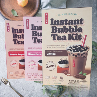 Pocas Instant boba kit brown sugar, strawberry, coffee set#1