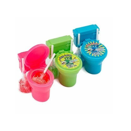Kidsmania Sour Flush Candy Plunger Pops with Sour Powder Dip Toilet