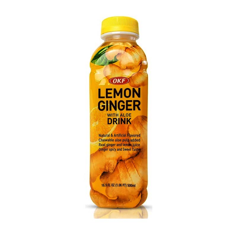 OKF Lemon Ginger with Aloe Drink 16.9 FL