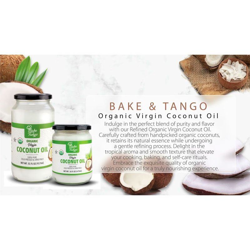 Bake&Tango Organic Virgin Coconut Oil 31oz, 917ml
