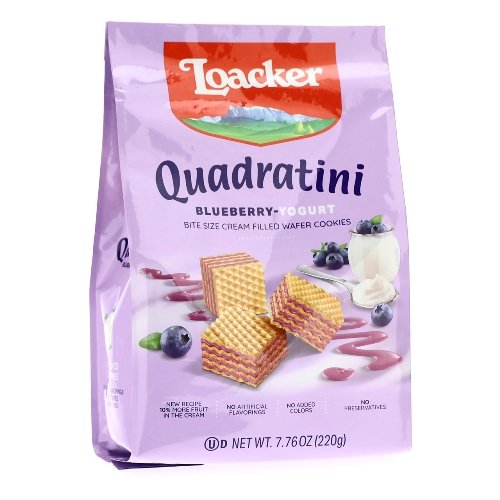 Quadratini, Blueberry-Yogurt Wafer 7.76oz
