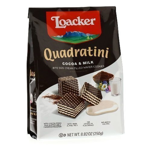 Quadratini, Cocoa-Milk Wafer 8.82oz