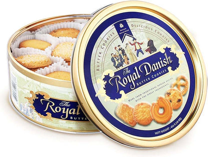 Royal Danish, Premium Butter Cookies Festive Tin, 32 Ounce