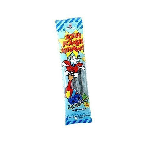 Sour Power Straws Blue Raspberry