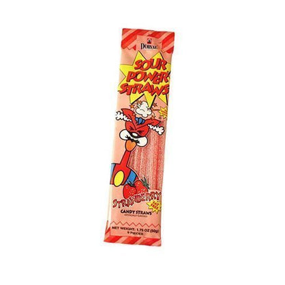 Sour Power Straws Strawberry