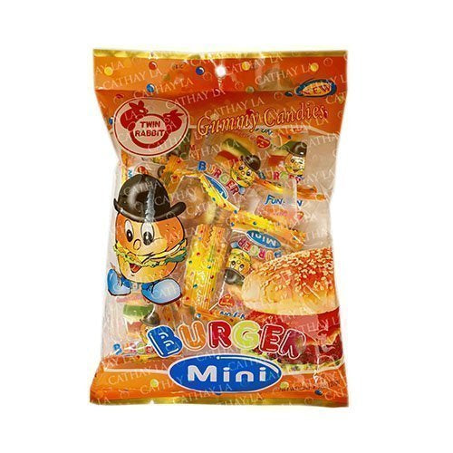 Twin Rabbit Gummy Burger Bag