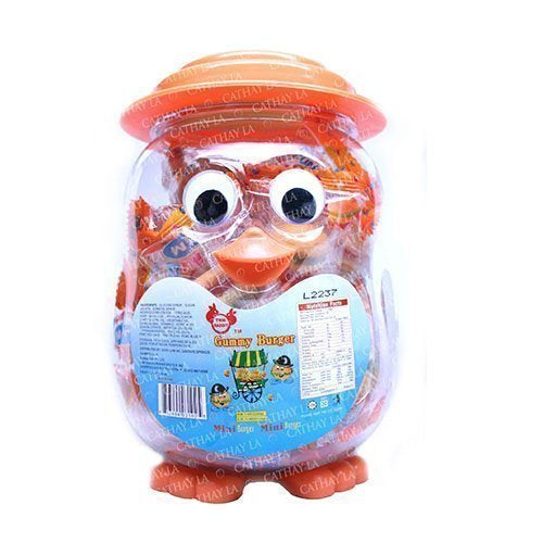 Twin Rabbit Gummy Burger Jar