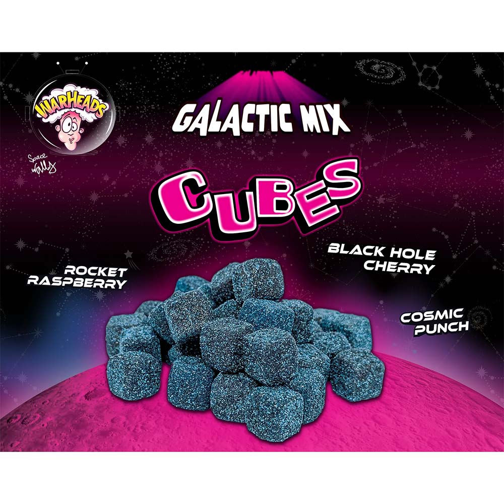 Warheads Galactic Cubes – Sour Gummy Candy 4.5 oz.