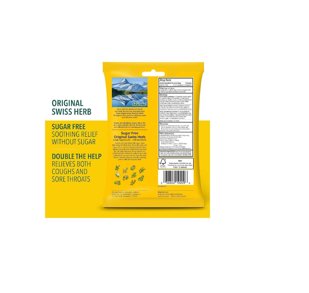 Ricola Swiss Alpine Herbs Sugar Free