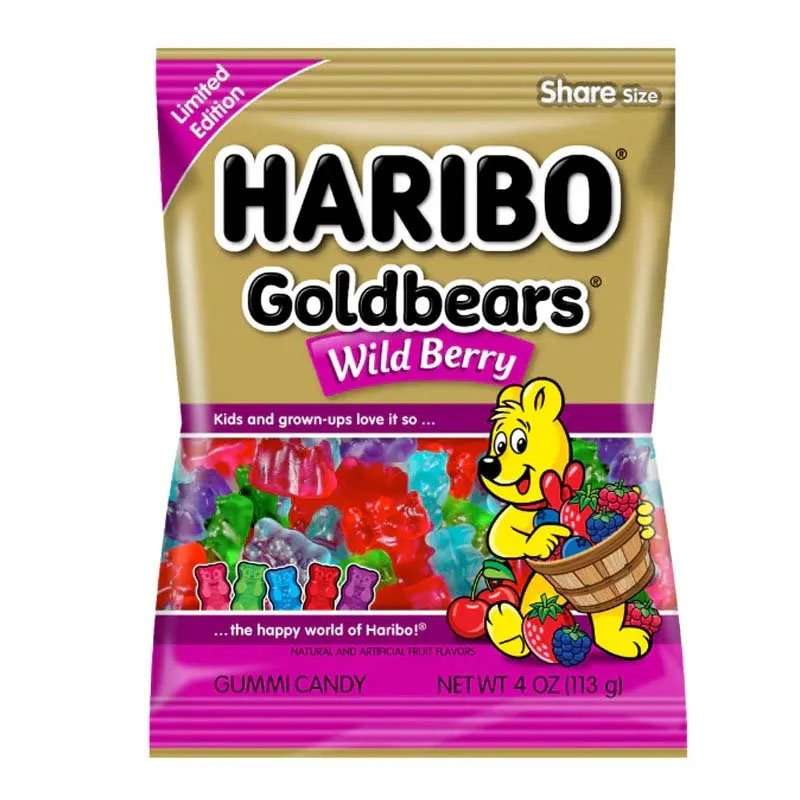 Haribo Goldbears Wild Berry 5oz Gummy Candy – Chewy Fruit Flavored Gummies