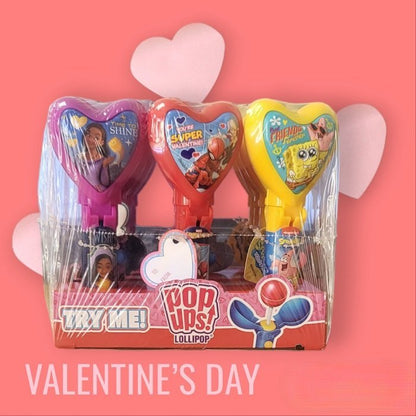 Assorted Pop Ups! Single Heart Candy Dispenser – Disney Wish Pop Ups Lollipop Toy Candy