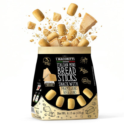 I Macoritti Mini Grissini with Parmigiano Reggiano, 6.17 oz (175 g)