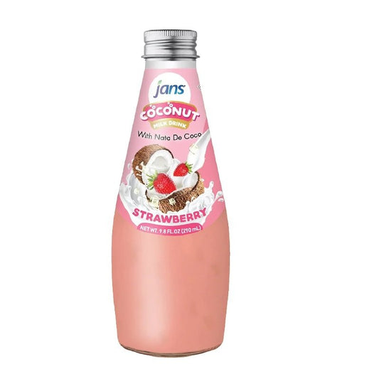 Jans CoCoNut Milk Drink with Nata De Coco, Strawberry